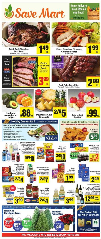 Save Mart (CA, NV) Weekly Ad Flyer Specials November 30 to December 6, 2022