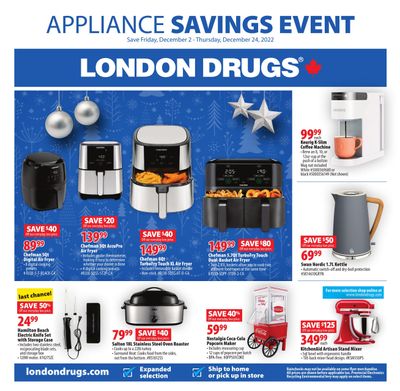 London Drugs Appliance Savings Event Flyer December 2 to 24