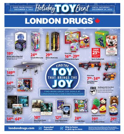 London Drugs Holiday Toy Event Flyer December 2 to 24