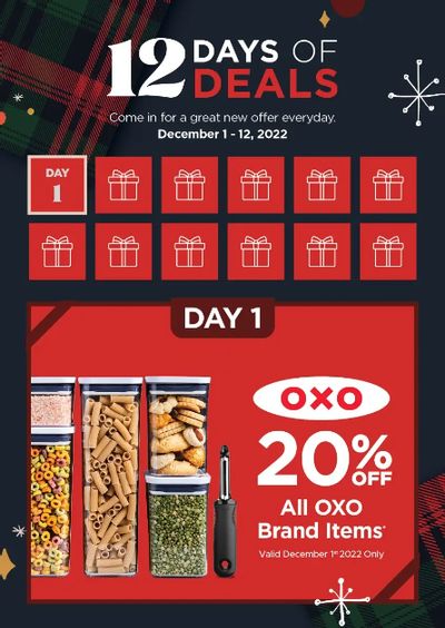 Kitchen Stuff Plus Canada 12 Days of Daily Deals: 20% Off All OXO Brand Products Today Only