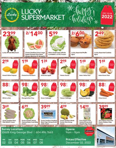 Lucky Supermarket (Surrey) Flyer December 2 to 8