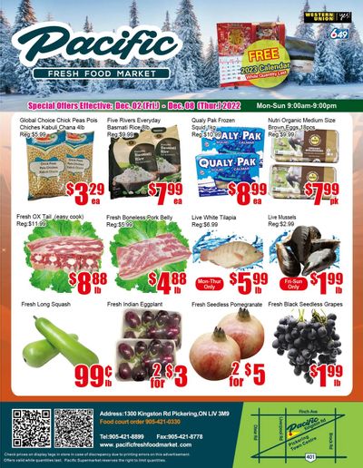 Pacific Fresh Food Market (Pickering) Flyer December 2 to 8