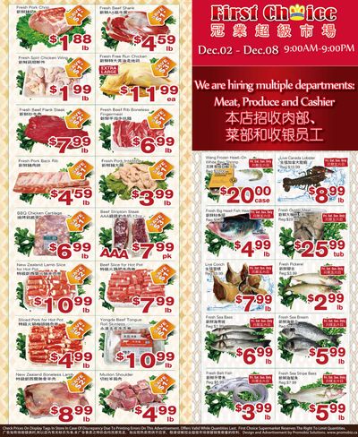 First Choice Supermarket Flyer December 2 to 8