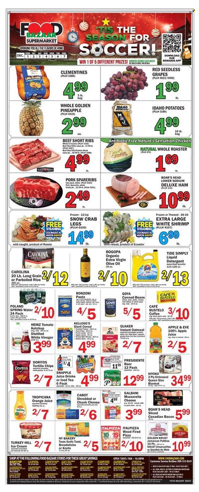 Food Bazaar (CT, NJ, NY) Weekly Ad Flyer Specials December 1 to December 7, 2022