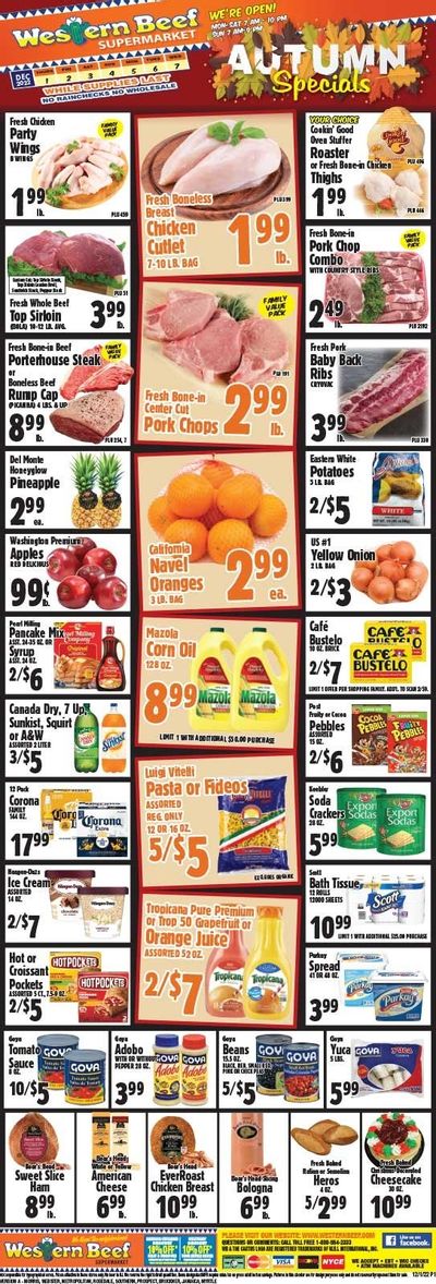 Western Beef (FL, NY) Weekly Ad Flyer Specials December 1 to December 7, 2022