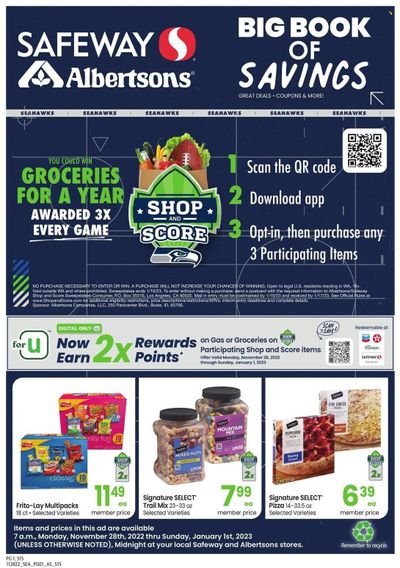 Safeway (WA) Weekly Ad Flyer Specials November 28 to January 1, 2023