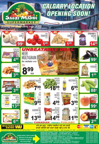 Sabzi Mandi Supermarket Flyer December 2 to 7