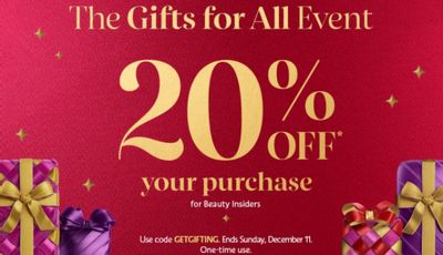 Sephora Canada: 20% Off Holiday Sale For Beauty Insiders