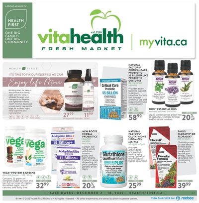 Vita Health Fresh Market Flyer December 2 to 18