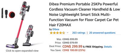 Amazon Canada Deals: Save 25% on Dibea Cordless Vacuum Cleaner + 5 in 1 Kids Kick Scooter 3 Wheels Walker for $82.99 + More Deals