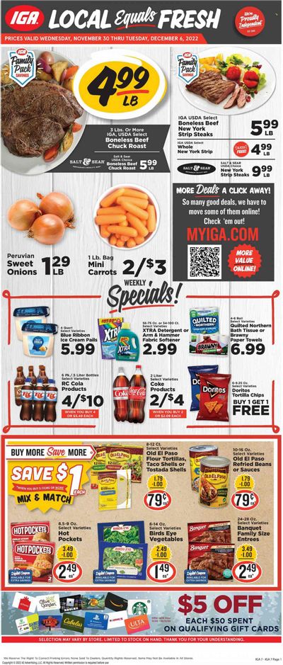 IGA (VA) Weekly Ad Flyer Specials November 30 to December 6, 2022