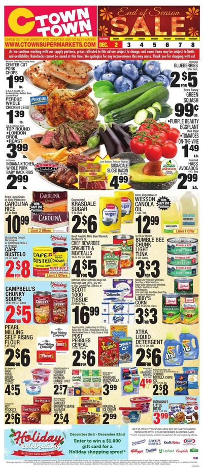 C-Town (CT, FL, MA, NJ, NY, PA) Weekly Ad Flyer Specials December 2 to December 8, 2022
