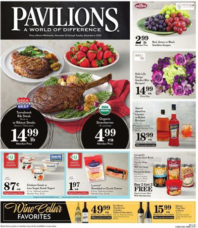 Pavilions (CA) Weekly Ad Flyer Specials November 30 to December 6, 2022