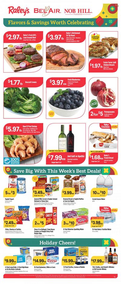 Raley's (CA, NV) Weekly Ad Flyer Specials November 30 to December 6, 2022