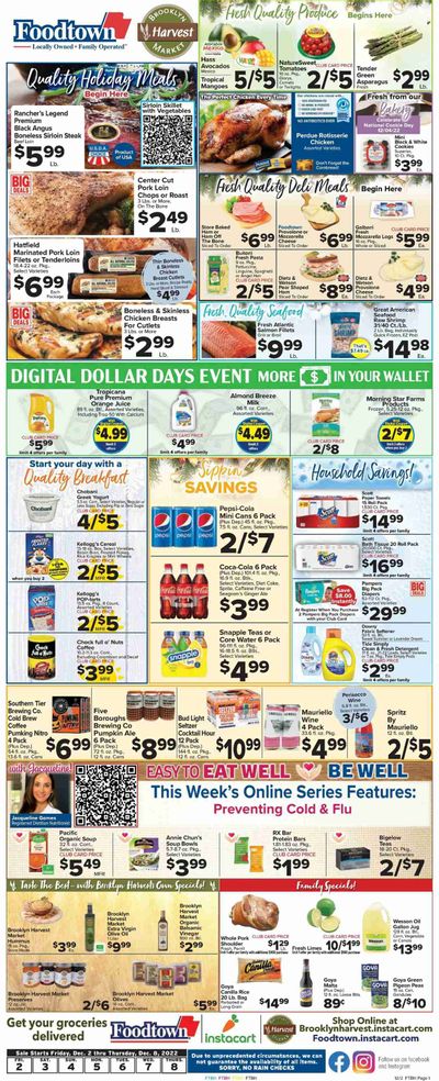 Foodtown (NJ, NY, PA) Weekly Ad Flyer Specials December 2 to December 8, 2022