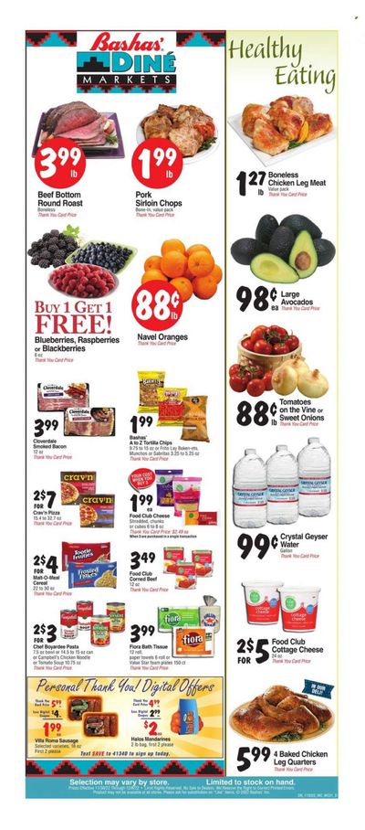 Bashas' Diné Markets (AZ, NM) Weekly Ad Flyer Specials November 30 to December 6, 2022