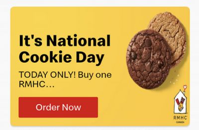 McDonald’s Canada: Buy One RMHC Cookie And Get One Free App Exclusive