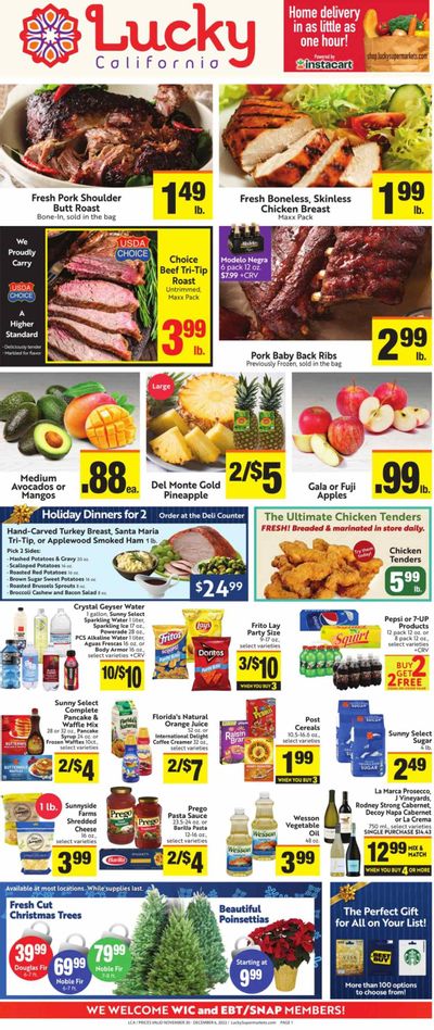 Lucky California Weekly Ad Flyer Specials November 30 to December 6, 2022