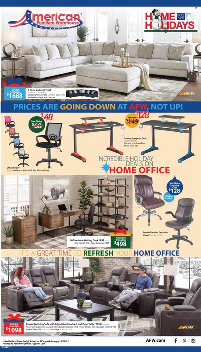 American Furniture Warehouse (AZ, CO, TX) Weekly Ad Flyer Specials December 4 to December 10, 2022