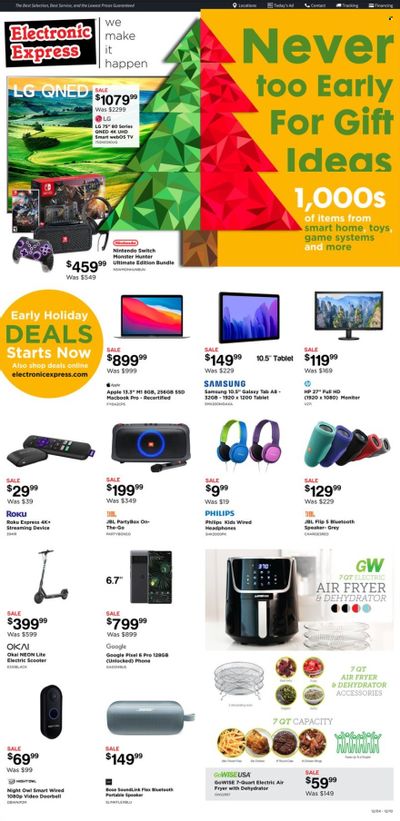 Electronic Express (AL, TN) Weekly Ad Flyer Specials December 4 to December 10, 2022