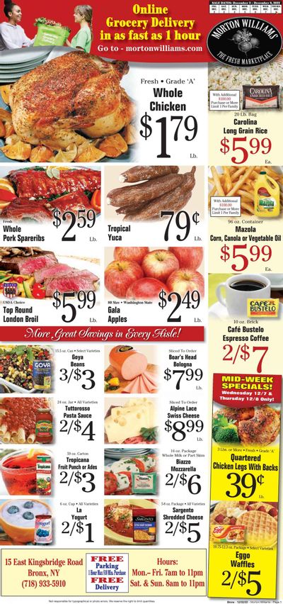 Morton Williams (NY) Weekly Ad Flyer Specials December 2 to December 8, 2022