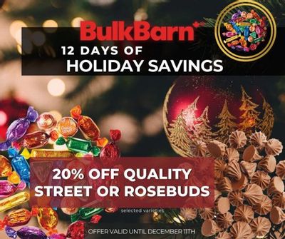 Bulk Barn Canada 12 Days of Holiday Deals + Get a Coupon for January When You Sign Up For Emails