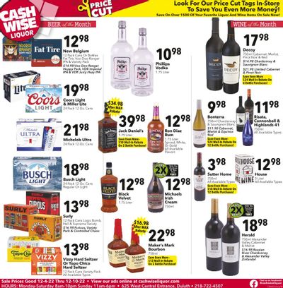 Cash Wise Liquor Only (MN) Weekly Ad Flyer Specials December 4 to December 10, 2022