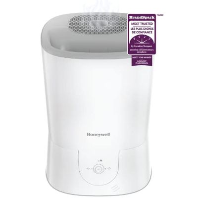 Honeywell HWM440WC Top Fill Easy to Care Warm Mist Humidifier, White, with Essential Oil Cup, Auto Shut-Off, Warm Visible Mist $64.98 (Reg $89.99)