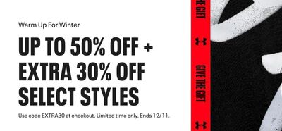 Under Armour Canada Holiday Sale: Save Up to 50% OFF + Extra 30% OFF Many Select Styles