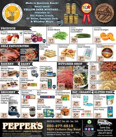Pepper's Foods Flyer December 6 to 12