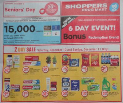 Shoppers Drug Mart Canada Flyer Sneak Peek: Bonus Redemption Event December 9th – 14th