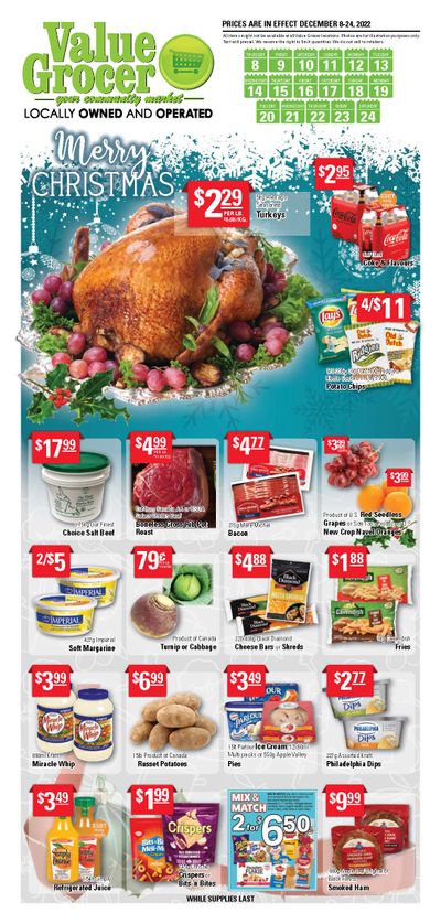 Value Grocer Flyer December 8 to 24
