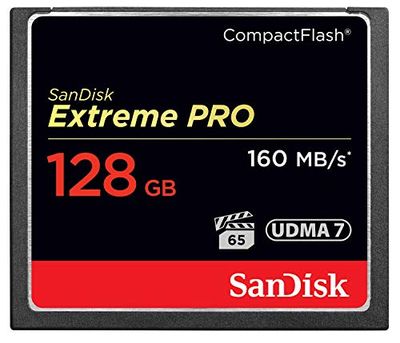 SanDisk Extreme PRO 128GB CompactFlash Memory Card UDMA 7 Speed Up to 160MB/s- SDCFXPS-128G-X46 $85.98 (Reg $154.99)