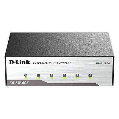 D-Link 5 Port Gigabit Unmanaged Metal Desktop Switch, Metal Housing, Plug and play, Fanless, IEEE 802.3az Energy-Efficient Ethernet (EEE), 3-Year Warranty (GO-SW-5GE) $17.99 (Reg $25.33)