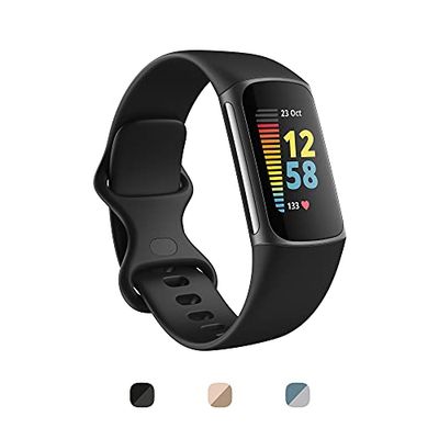 Charge 5 Advanced Fitness and Health Tracker with Built-in Gps, Stress Management Tools, Sleep Tracking, 24/7 Heart Rate and More, Black/graphite, One Size (S L Bands Included) $129 (Reg $199.95)