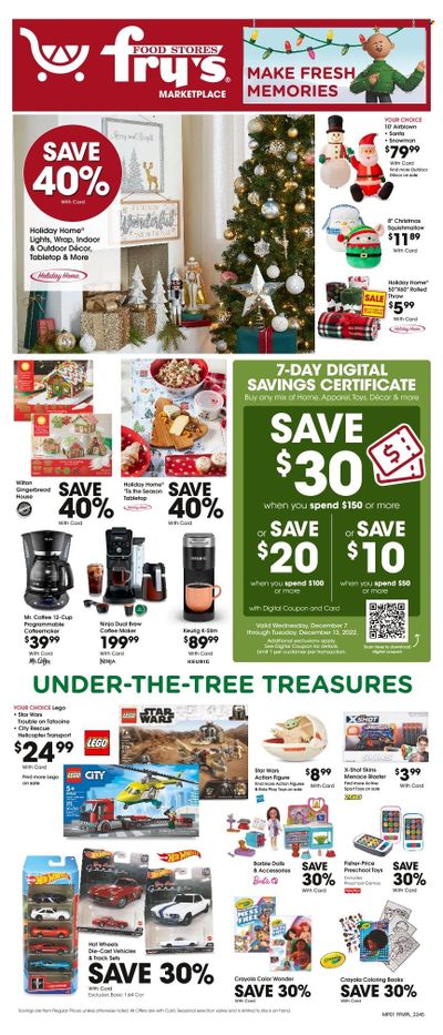 Fry’s (AZ) Weekly Ad Flyer Specials December 7 to December 13, 2022