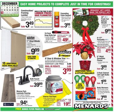 Menards Weekly Ad Flyer Specials December 6 to December 18, 2022