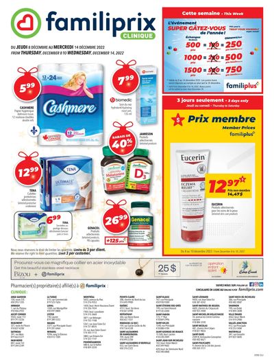 Familiprix Clinique Flyer December 8 to 14