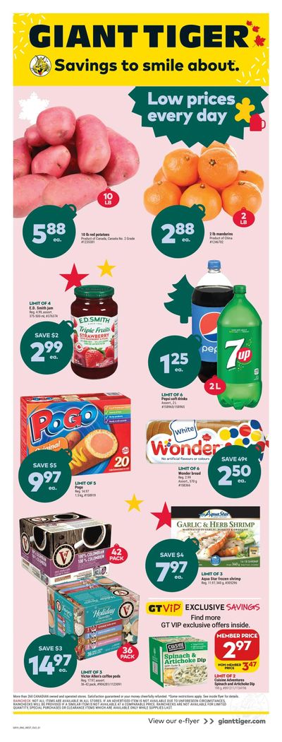 Giant Tiger (West) Flyer December 7 to 13