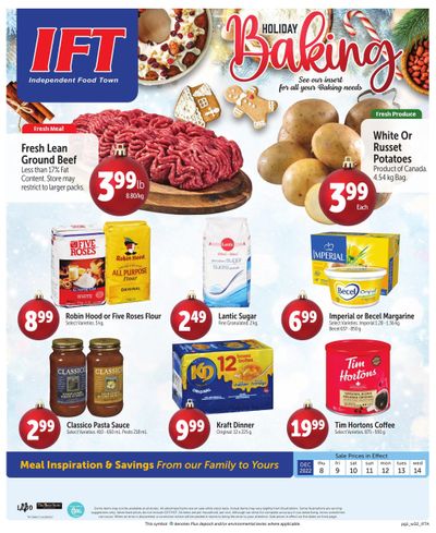 IFT Independent Food Town Flyer December 8 to 14