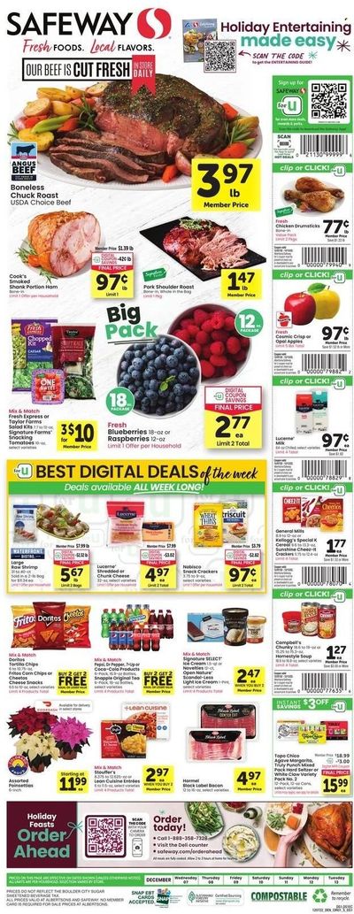 Safeway (CO) Weekly Ad Flyer Specials December 7 to December 13, 2022