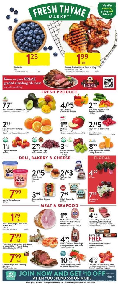Fresh Thyme Weekly Ad Flyer Specials December 7 to December 13, 2022