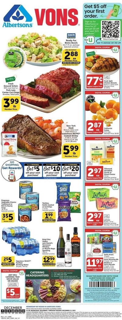 Vons (CA) Weekly Ad Flyer Specials December 7 to December 13, 2022
