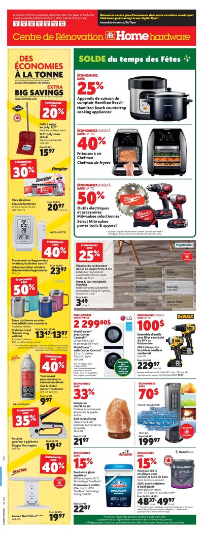 Home Hardware Building Centre (QC) Flyer December 8 to 14