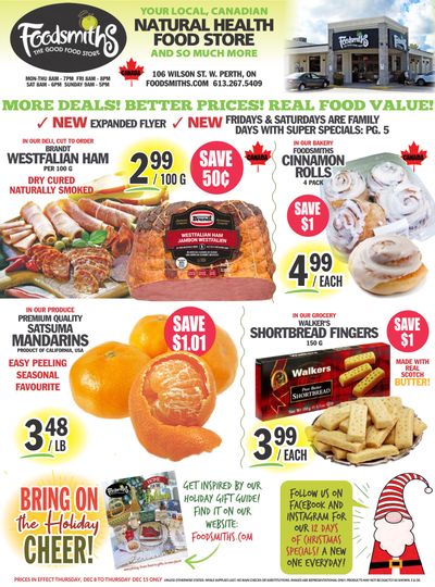 Foodsmiths Flyer December 8 to 15