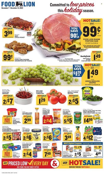 Food Lion (NC) Weekly Ad Flyer Specials December 7 to December 13, 2022