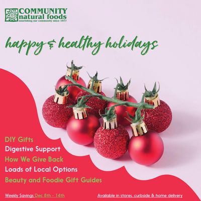 Community Natural Foods Flyer December 8 to 14