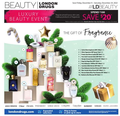 London Drugs Luxury Beauty Event Flyer December 9 to 24