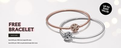 Pandora Canada Deals: FREE Bracelet w/ Orders $150 + Up to 30% OFF Charm Bracelets