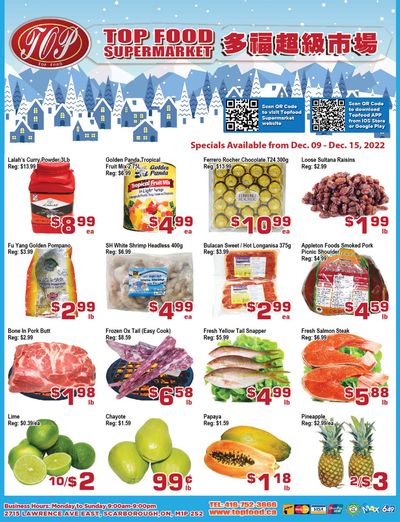 Top Food Supermarket Flyer December 9 to 15